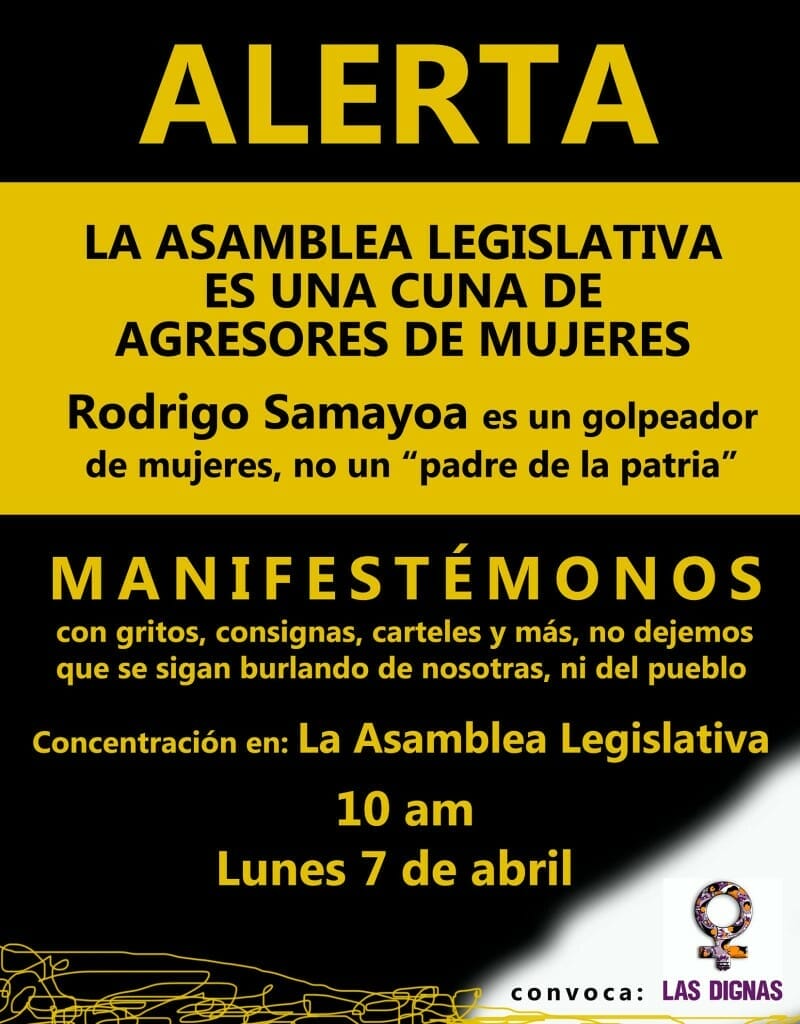 ALERTA - MANIFESTÉMONOS - ASAMBLEA LEGISLATIVA 7 ABRIL 2014