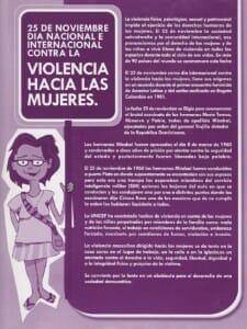 25 DE NOVIEMBRE - DÍA NACIONAL E INTERNACIONAL CONTRA LA VIOLENCIA HACIA LAS MUJERES - PORTADA