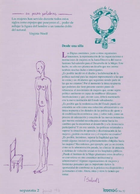 TENDENCIAS #52. EL ESPACIO DE LAS DIGNAS | JUNIO 1996