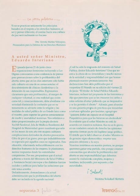 TENDENCIAS #53. EL ESPACIO DE LAS DIGNAS | JULIO 1996